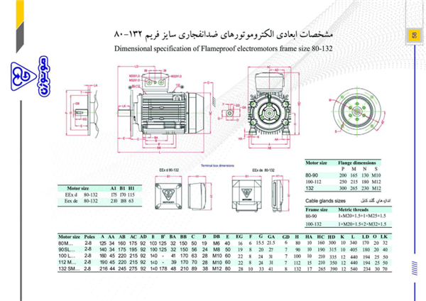 الکتروموتور   100LA2  3-3000  EExdIICT4  55F  B35