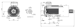 الکتروموتور 400XL6B 500-1000 55F 400/690 INDU IC411