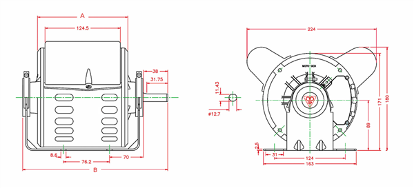 الکتروموتور کولری  CRS 1/4-/12 B3 LC65 36S  11