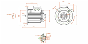 الکتروموتور CR80M4A 0.55-1500 54F B5مشعل گازی و گازوئیلی