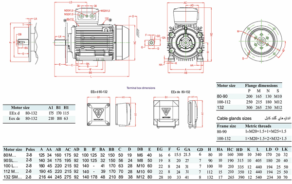 الکتروموتور 100LA6 1.5-1000 EExdIICT4 55F B3