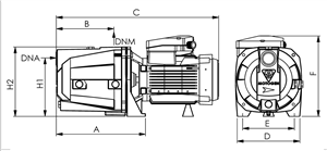 پمپ آب خانگی جتی Impeller Steel CAM100