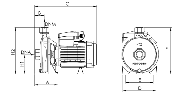 پمپ آب خانگی بشقابی Impeller Steel CM100