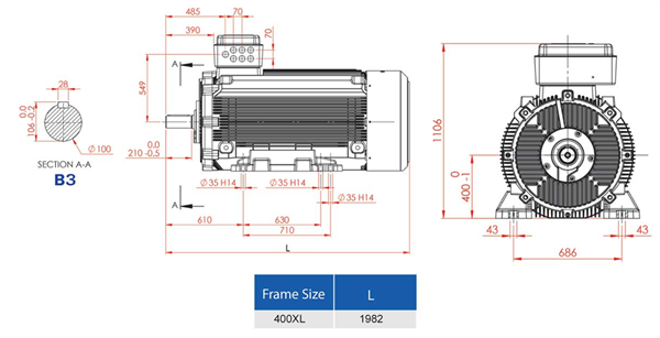 400XL6A 355-1000 55F 400/690 IC411